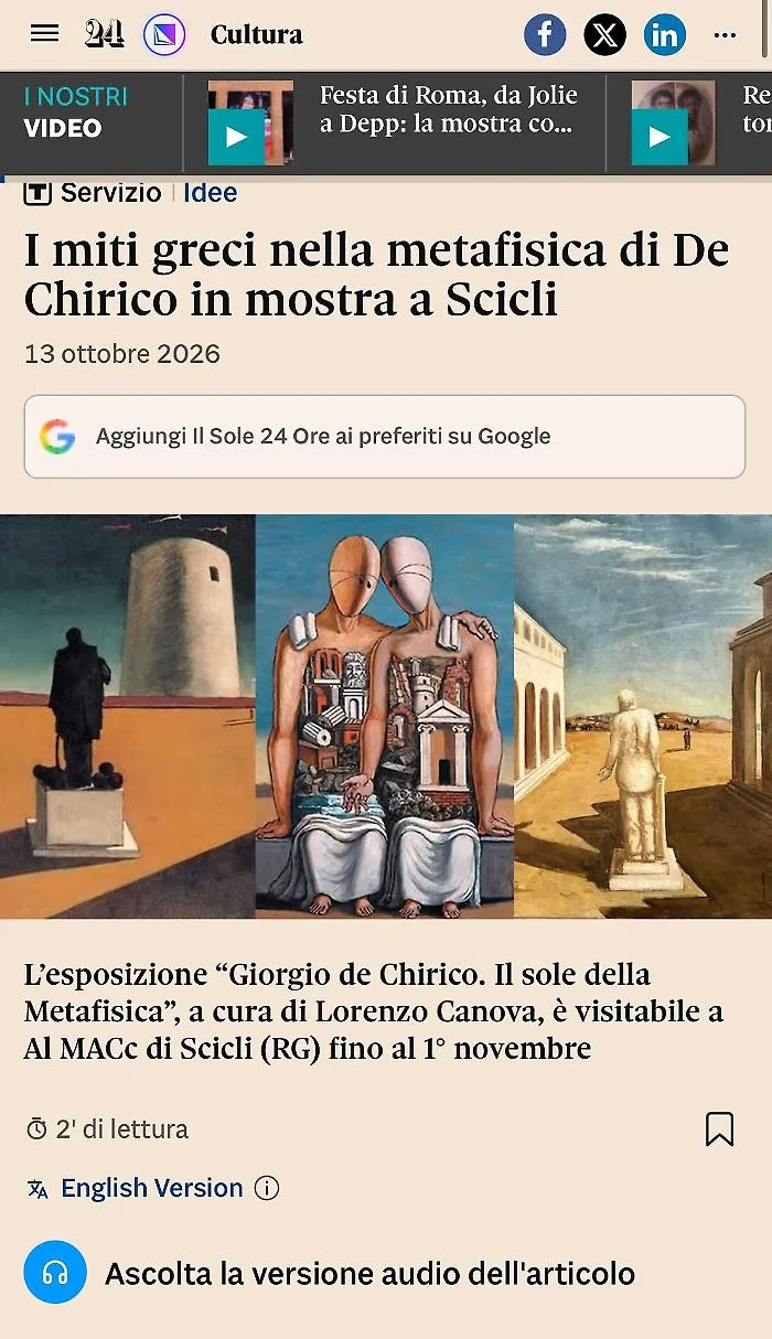 Going to Montalbano's places and getting lost in De Chirico? A crime ...